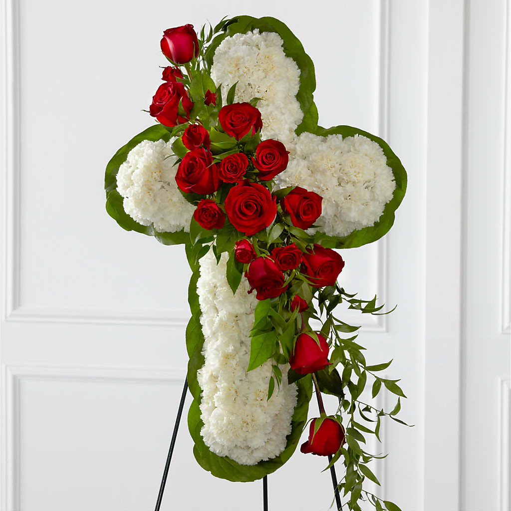 Floral Cross Easel – As Seasons Change Down South, Foley AL