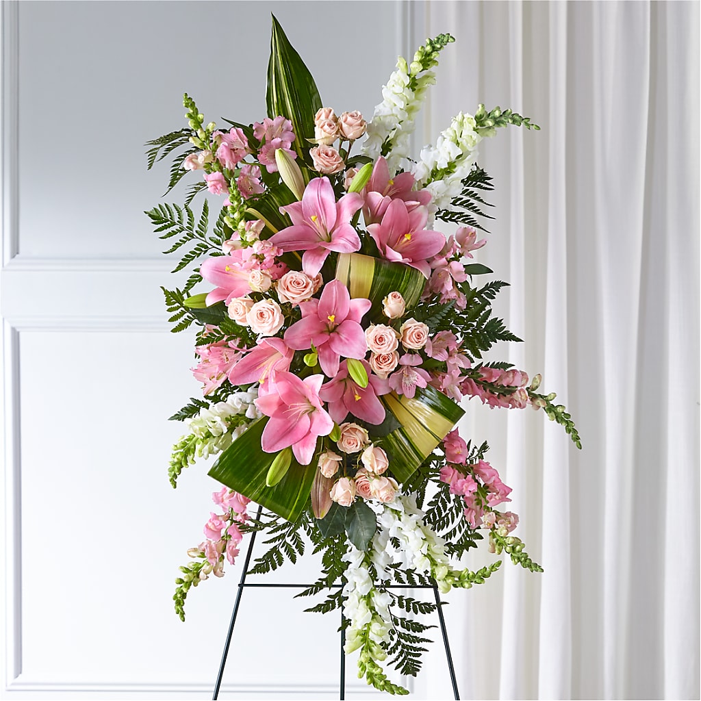 Elegant Embrace Standing Spray – As Seasons Change Down South, Foley AL