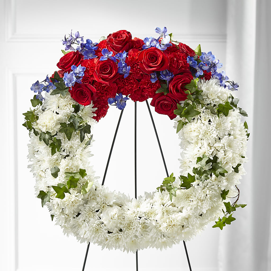 Patriotic Passion Wreath – As Seasons Change Down South, Foley AL