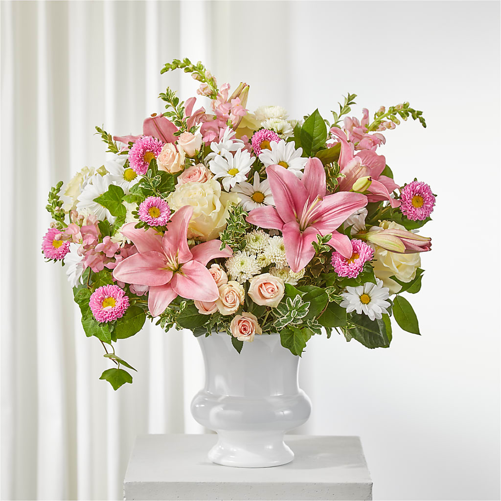 Empathetic Blooms Urn Arrangement – As Seasons Change Down South, Foley AL