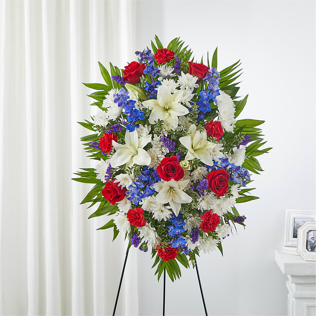 Cherished Service Standing Spray – As Seasons Change Down South, Foley AL