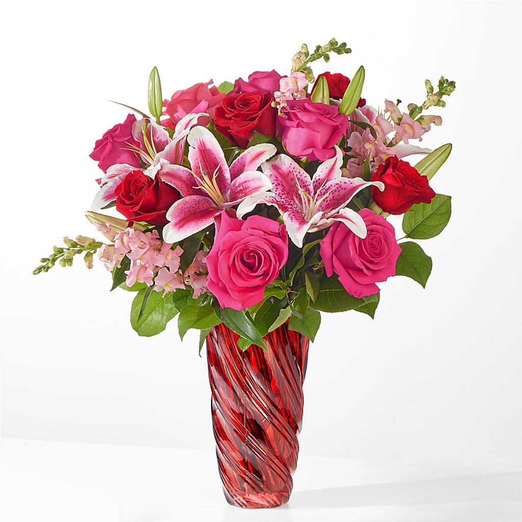 Always You Bouquet with Luxe Swirl Vase – As Seasons Change Down South, Foley AL