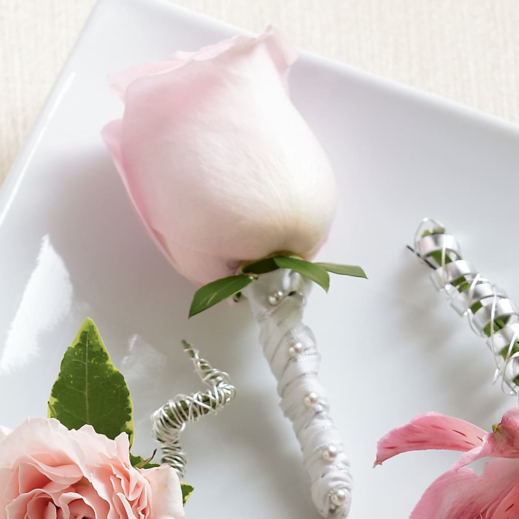 Pink Rose Boutonniere – As Seasons Change Down South, Foley AL