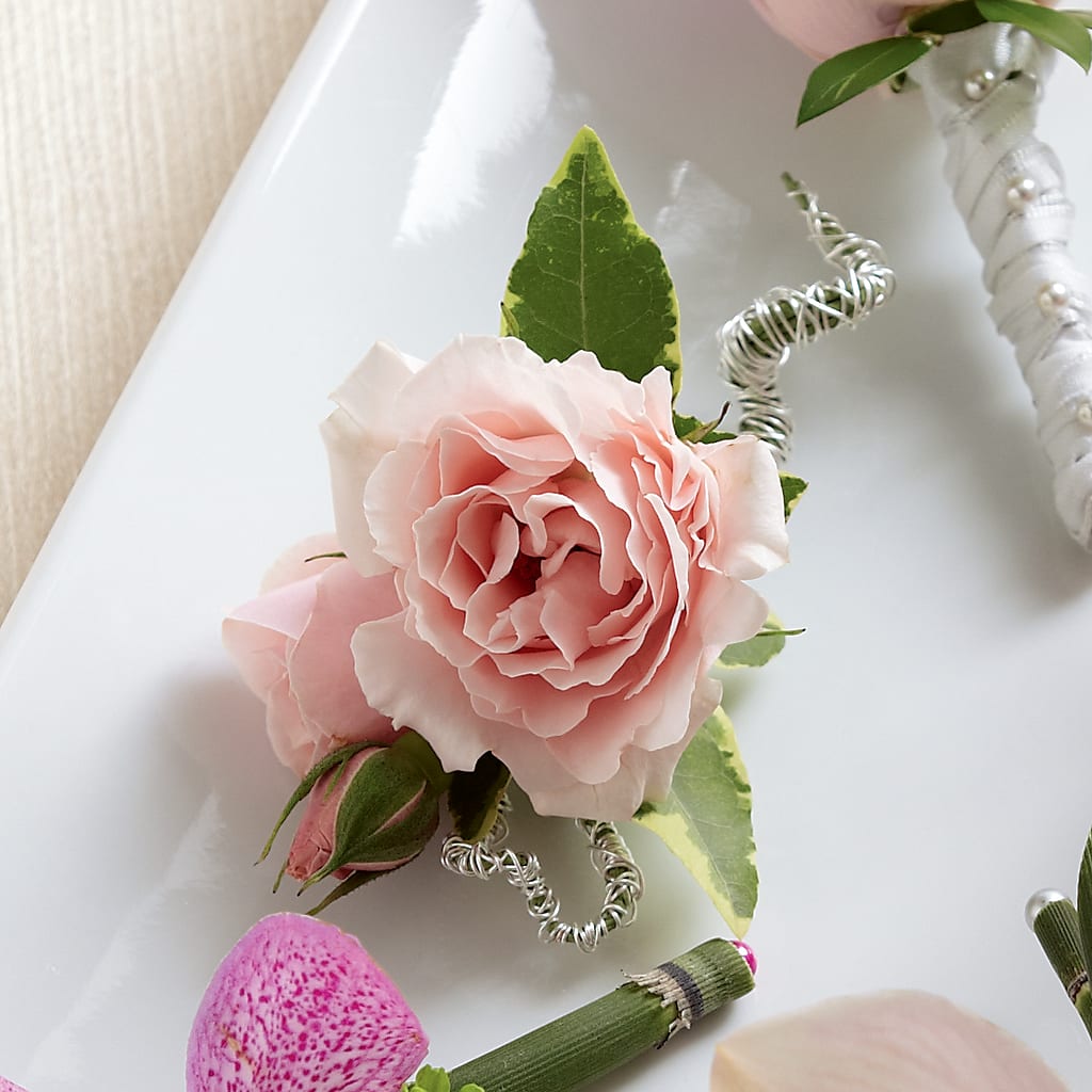 Pink Spray Rose Boutonniere – As Seasons Change Down South, Foley AL
