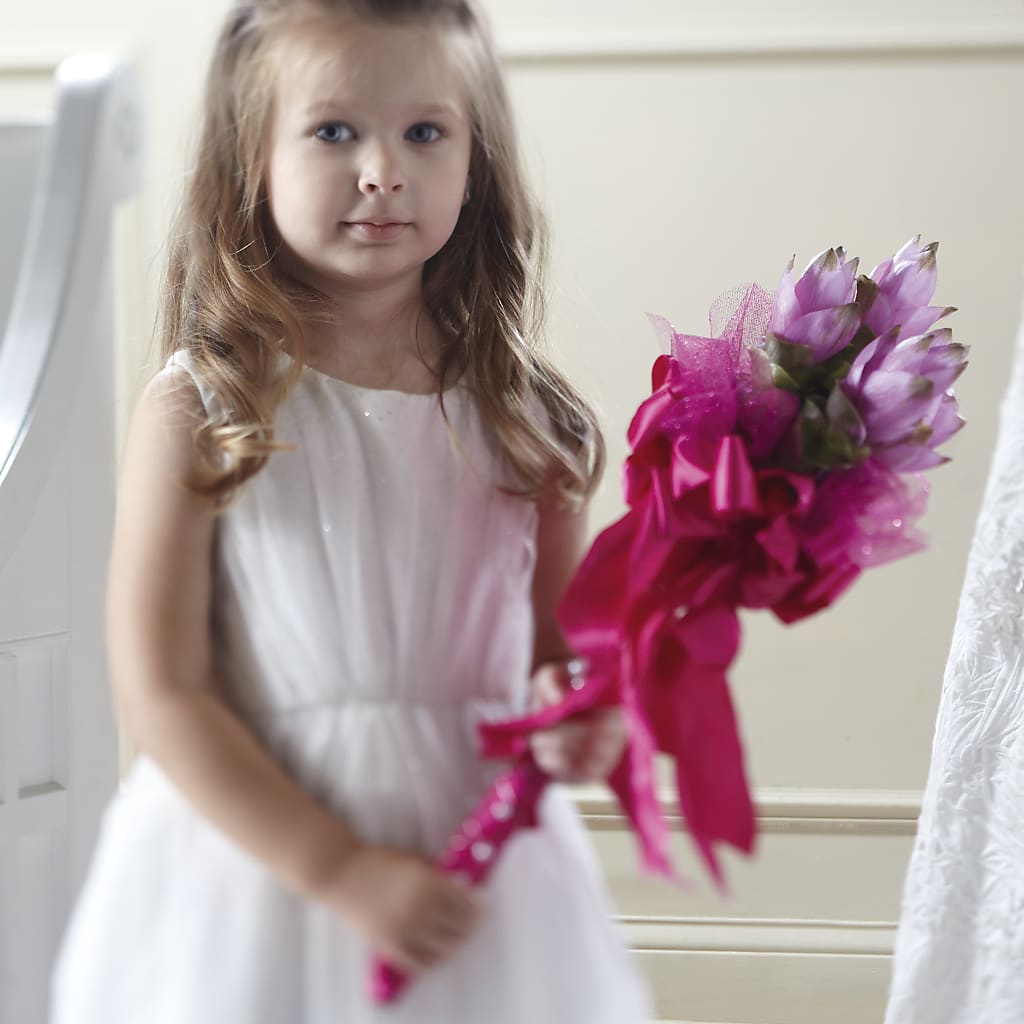 Sparkle Pink Flower Girl Bouquet – As Seasons Change Down South, Foley AL