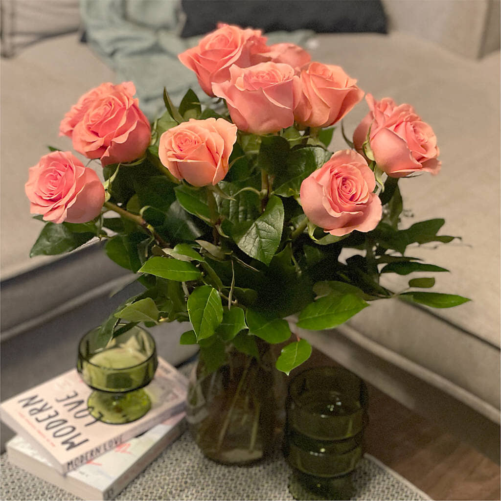 Long Stem Pink Rose Bouquet –  As Seasons Change Down South, Foley AL