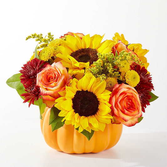 Golden Gourd Pumpkin Bouquet –  As Seasons Change Down South, Foley AL