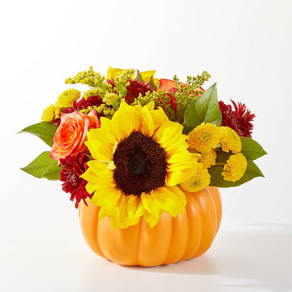 Golden Gourd Pumpkin Bouquet –  As Seasons Change Down South, Foley AL