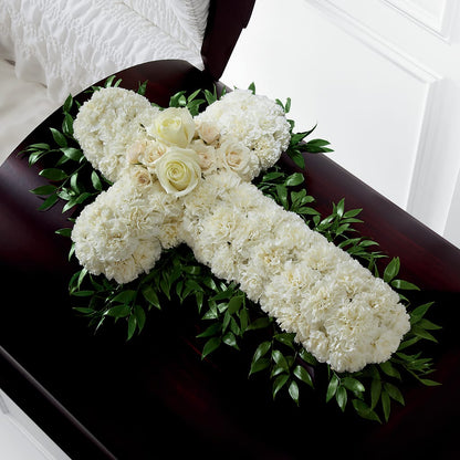 Peaceful Memories Casket Spray (Standard) –  As Seasons Change Down South, Foley AL