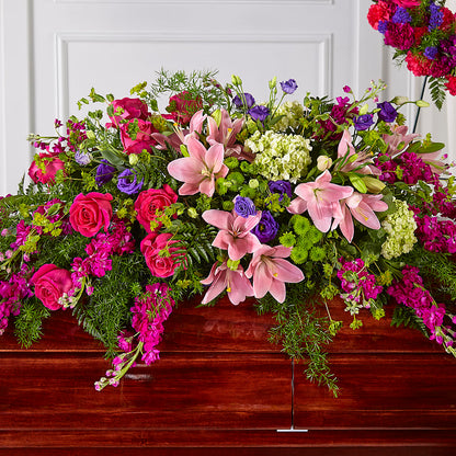 Radiant Tribute Casket Spray –  As Seasons Change Down South, Foley AL