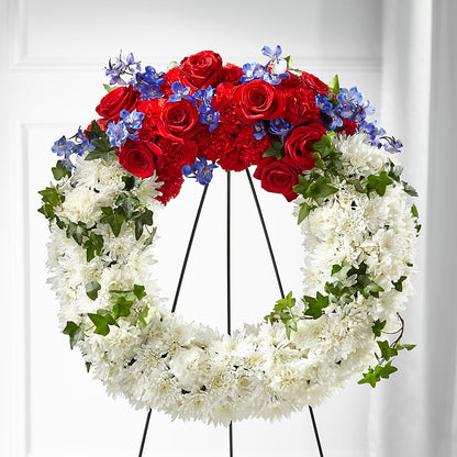 Patriotic Passion Wreath –  As Seasons Change Down South, Foley AL