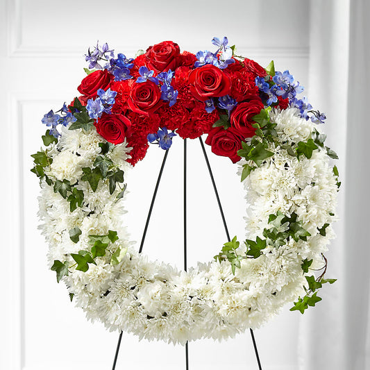 Patriotic Passion Wreath –  As Seasons Change Down South, Foley AL