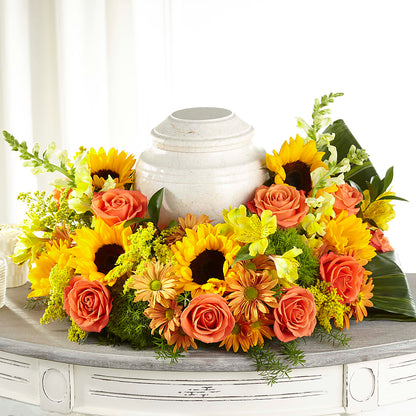 Faithful Sunflower Cremation Adornment –  As Seasons Change Down South, Foley AL