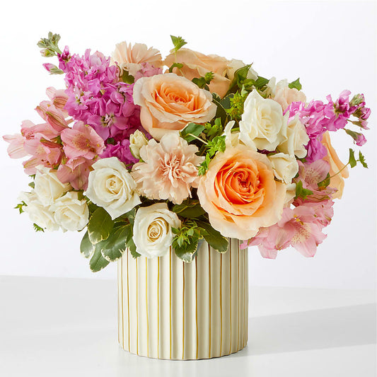 Paradise Bouquet with Ivory Vase –  As Seasons Change Down South, Foley AL