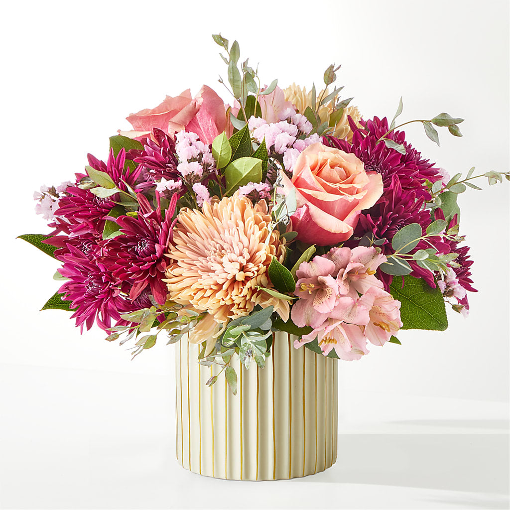 Berry Cobbler Bouquet with Ivory Vase –  As Seasons Change Down South, Foley AL