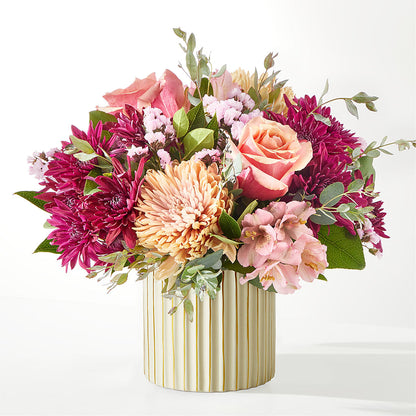 Berry Cobbler Bouquet with Ivory Vase –  As Seasons Change Down South, Foley AL