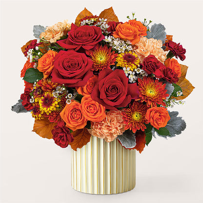 Merlot Bouquet with Ivory Vase –  As Seasons Change Down South, Foley AL