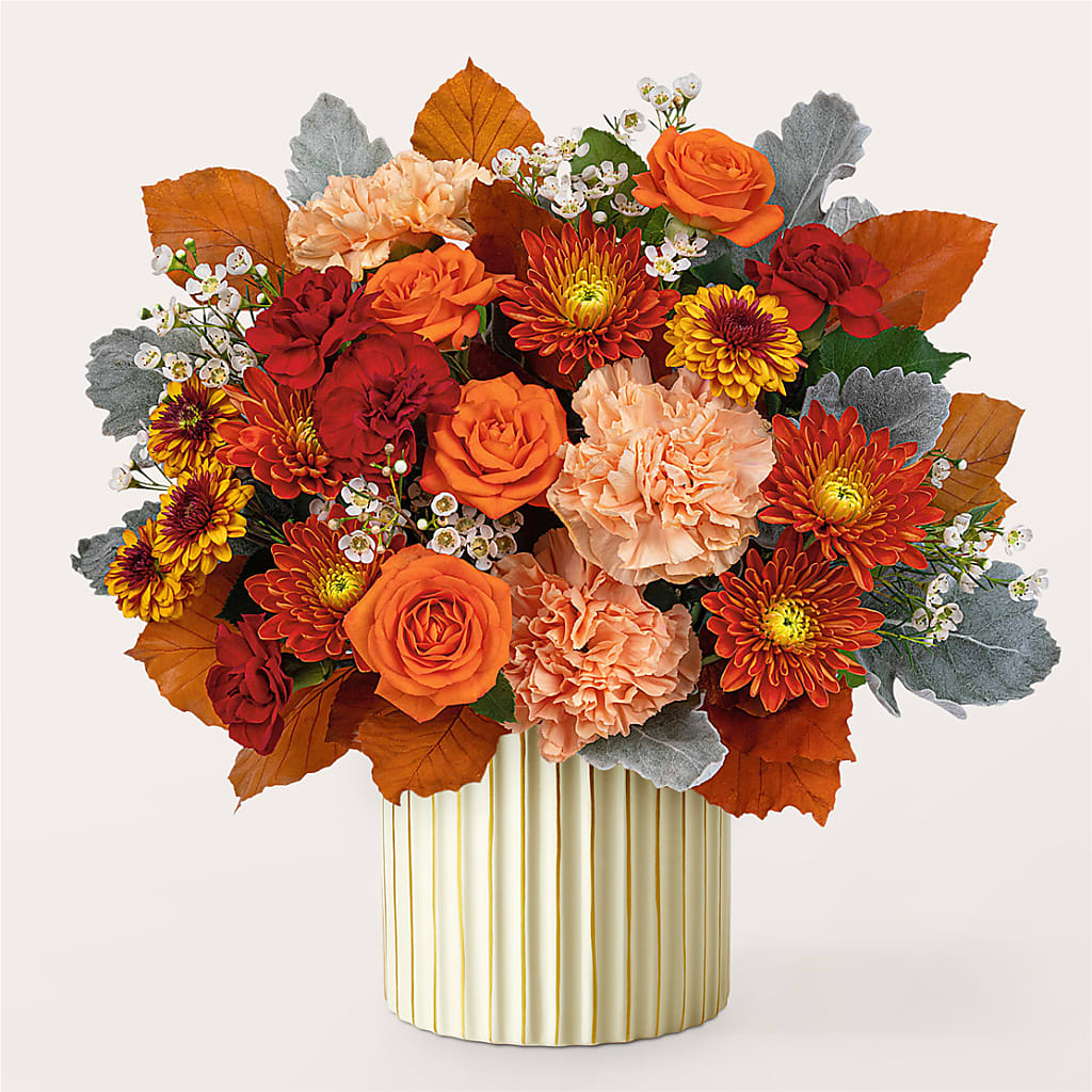 Merlot Bouquet with Ivory Vase –  As Seasons Change Down South, Foley AL