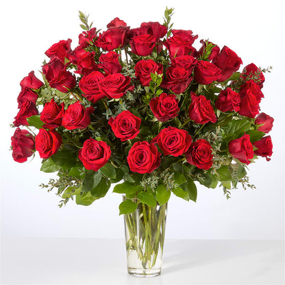 Forever Yours Fifty Stem Red Rose Bouquet –  As Seasons Change Down South, Foley AL