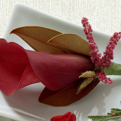 Red Calla Boutonniere –  As Seasons Change Down South, Foley AL